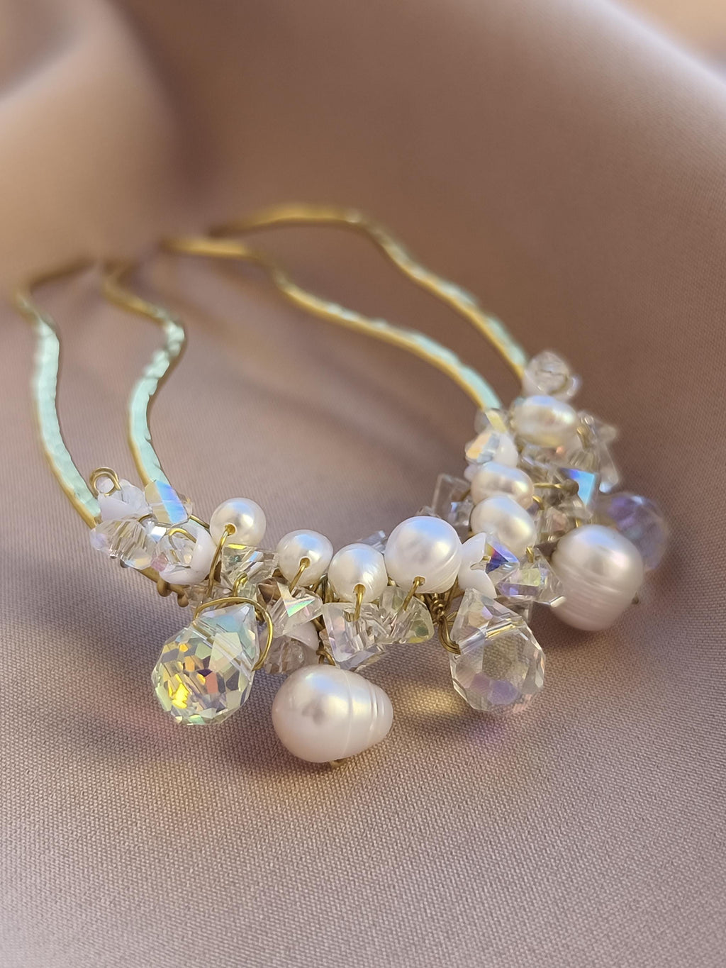 Bridal Hair Comb Pearl