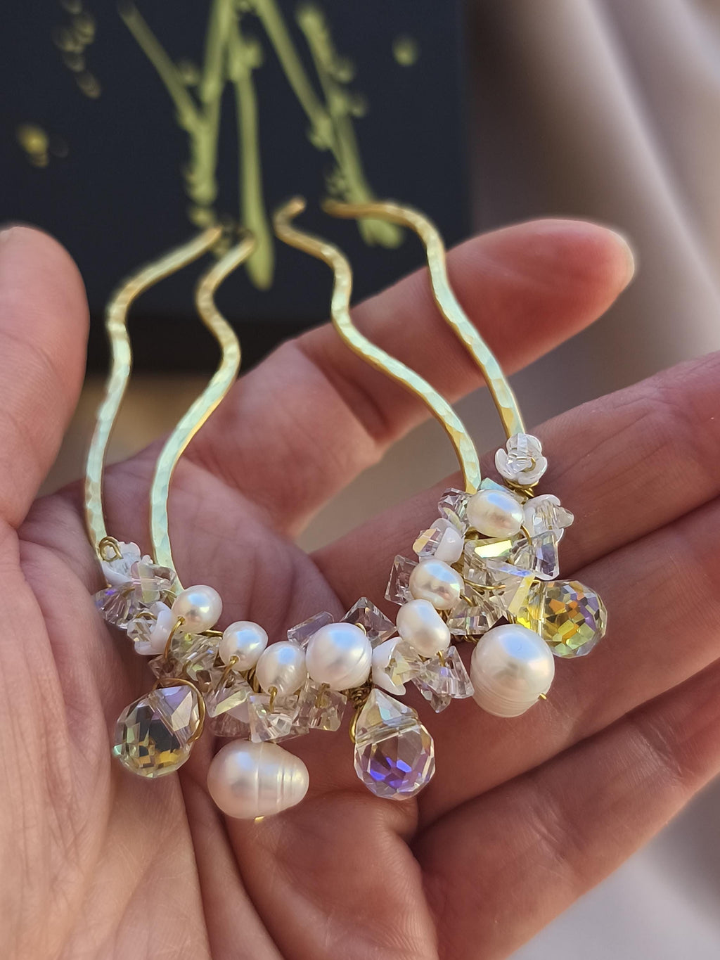 Bridal Hair Comb Pearl