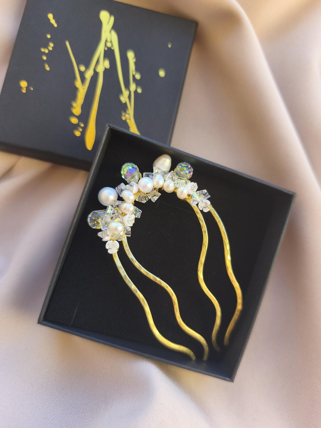 Bridal Hair Comb Pearl