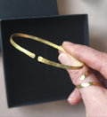 Thin Brass Cuff Bracelet