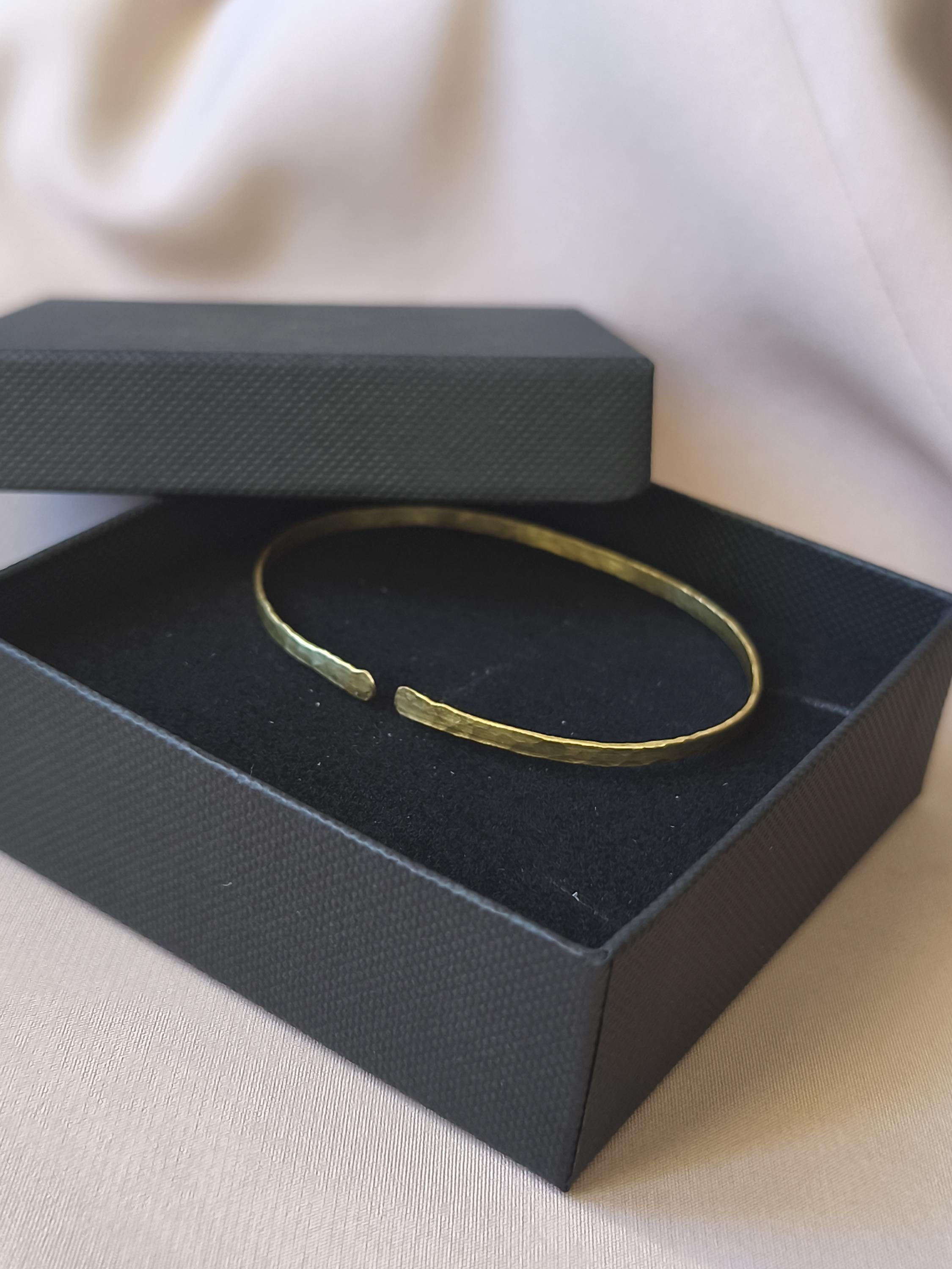 Thin Brass Cuff Bracelet