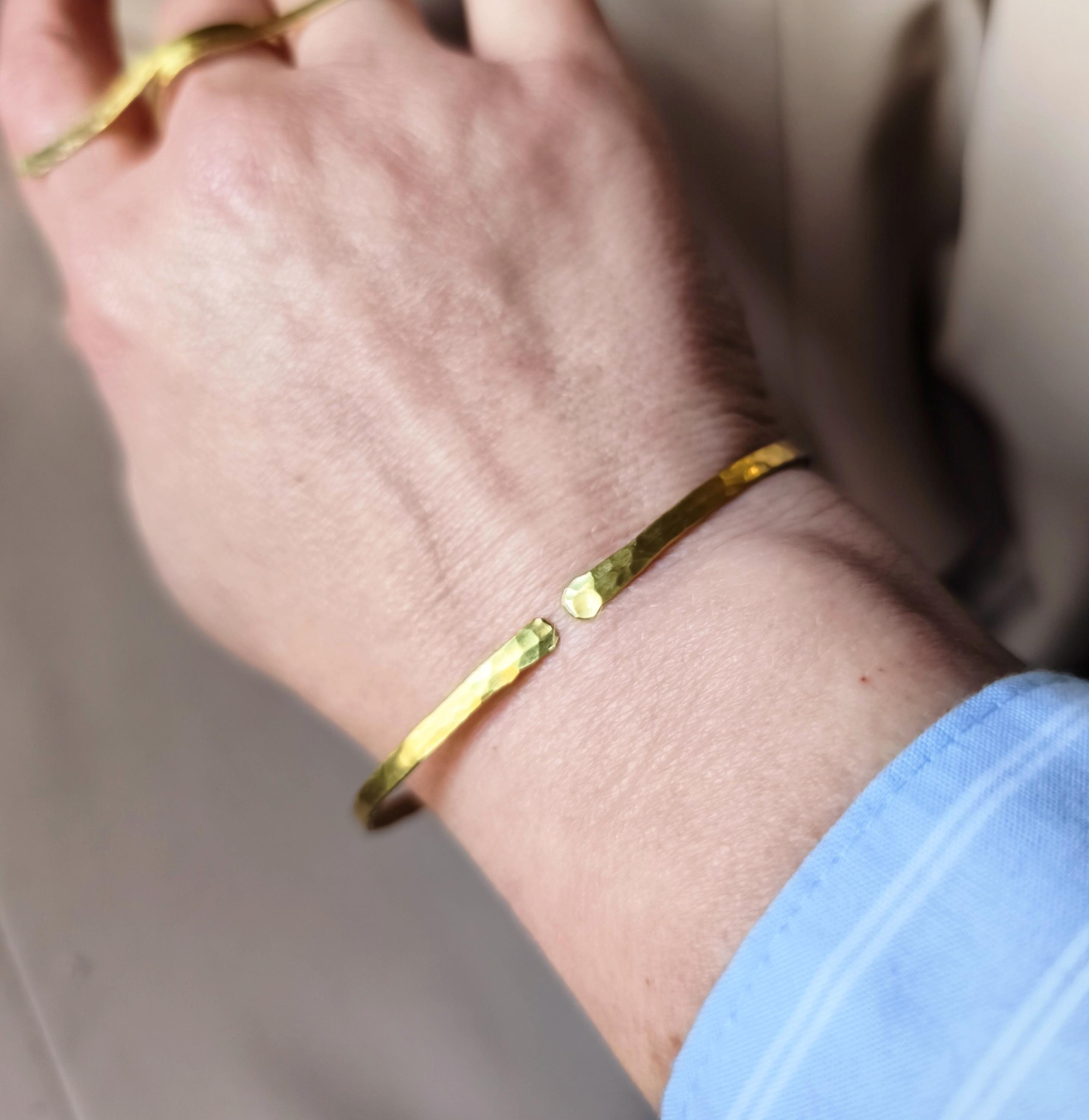Thin Brass Cuff Bracelet
