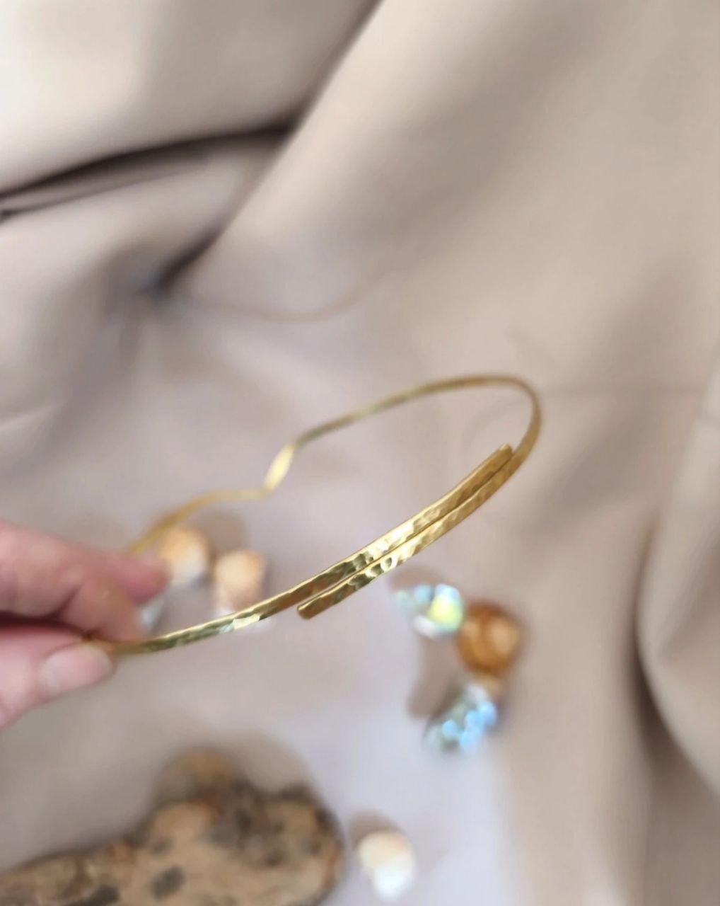 Elvish Brass Arm Cuff Bracelet