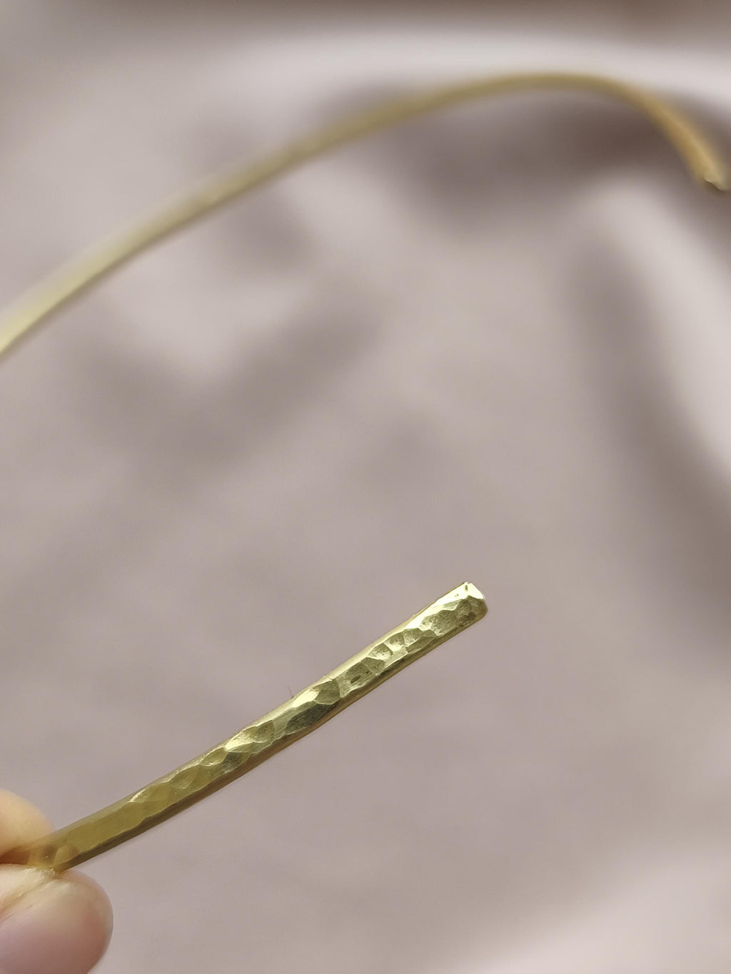 Sculptural Brass Choker Necklace