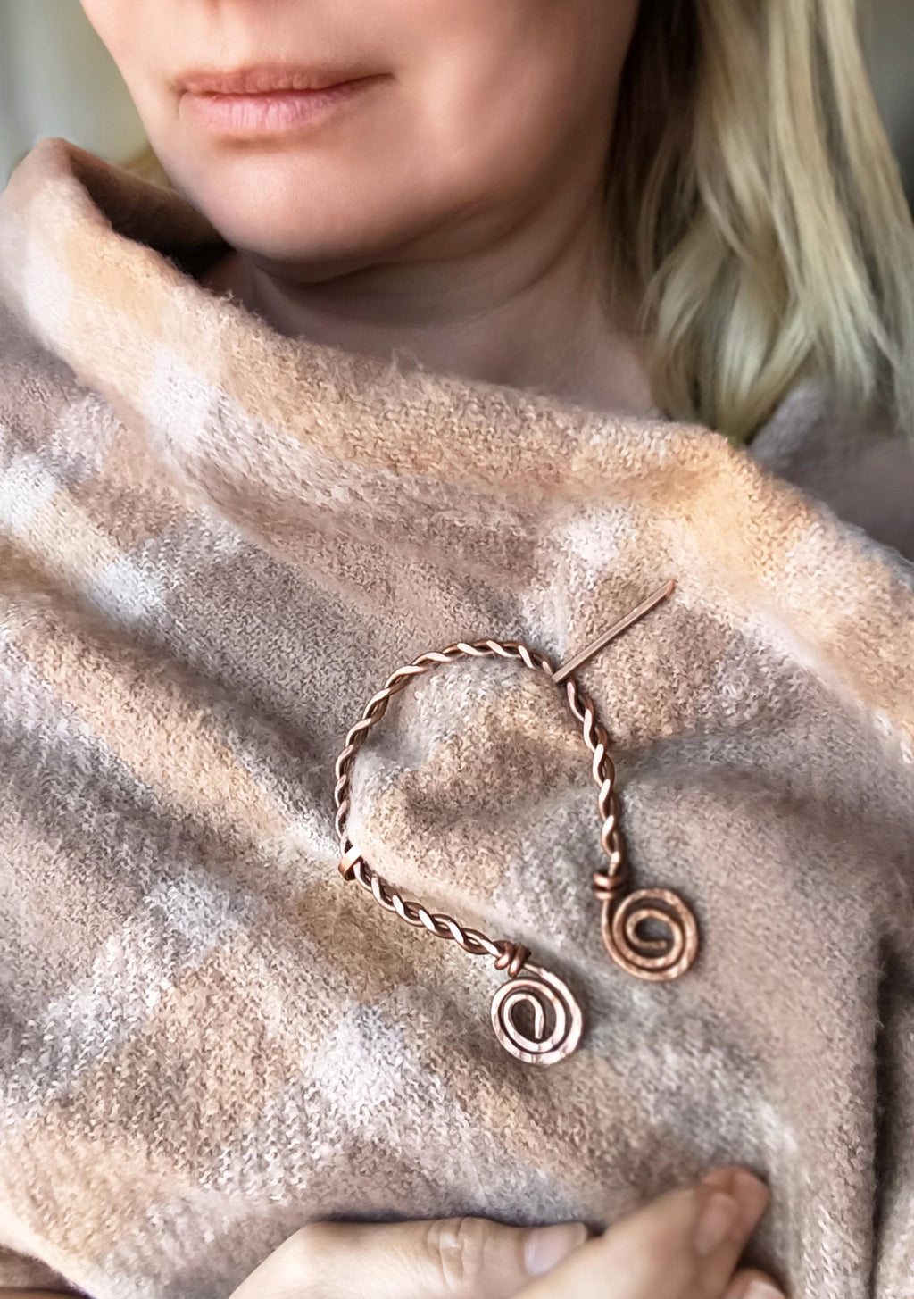 Celtic Fibula Brooch Copper