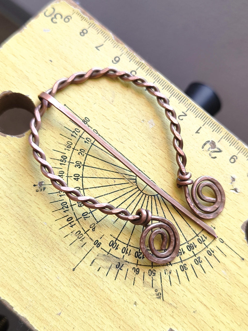 Celtic Fibula Brooch Copper