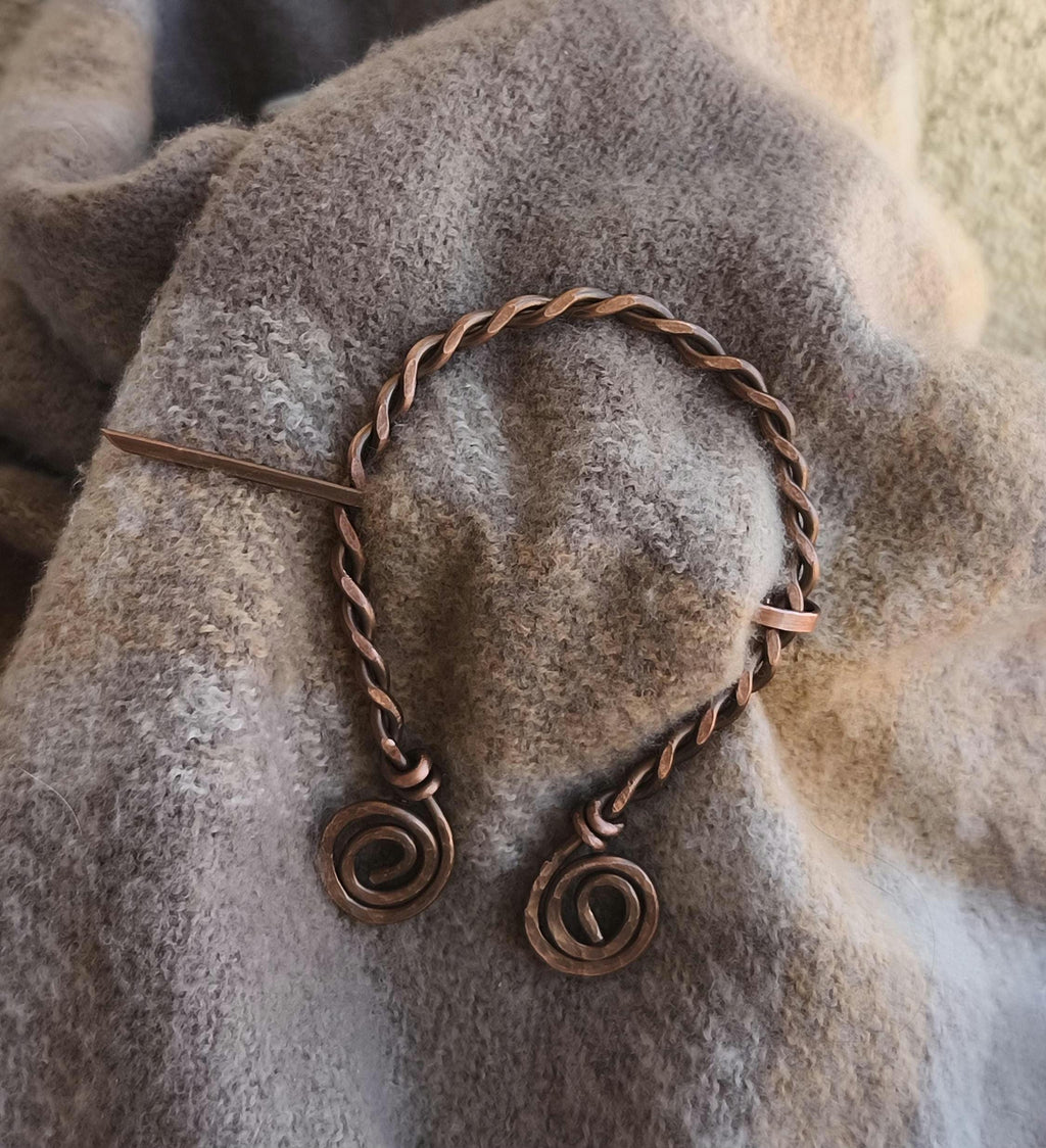 Celtic Fibula Brooch Copper