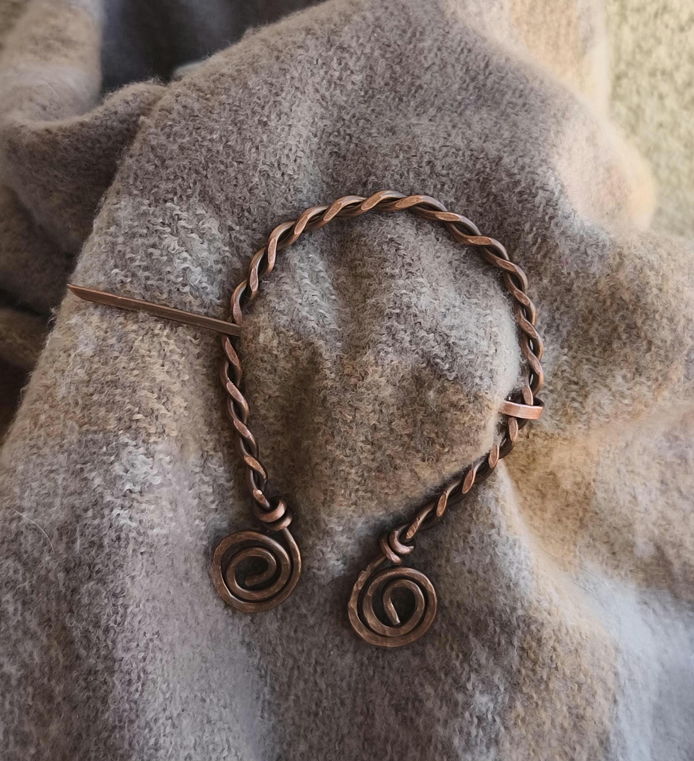Celtic Fibula Brooch Copper