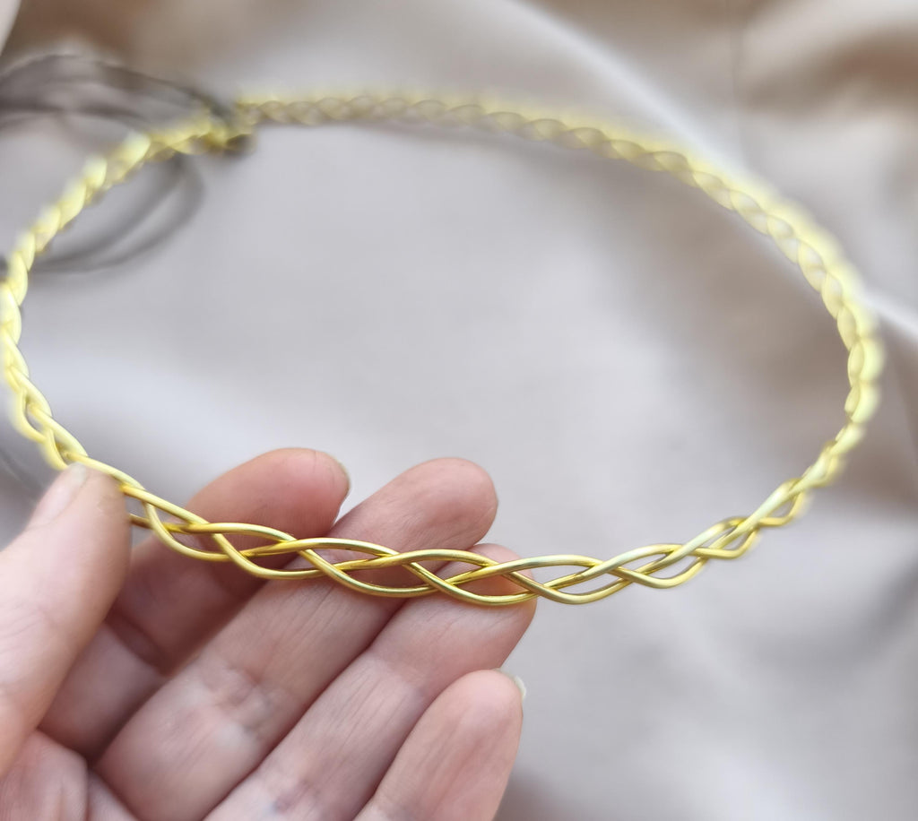 Minimalist Brass Halo Crown Headband