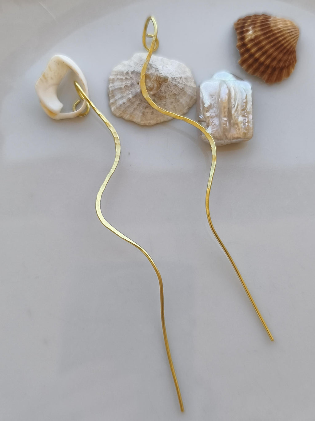 Elven Brass Ear Cuff Pair