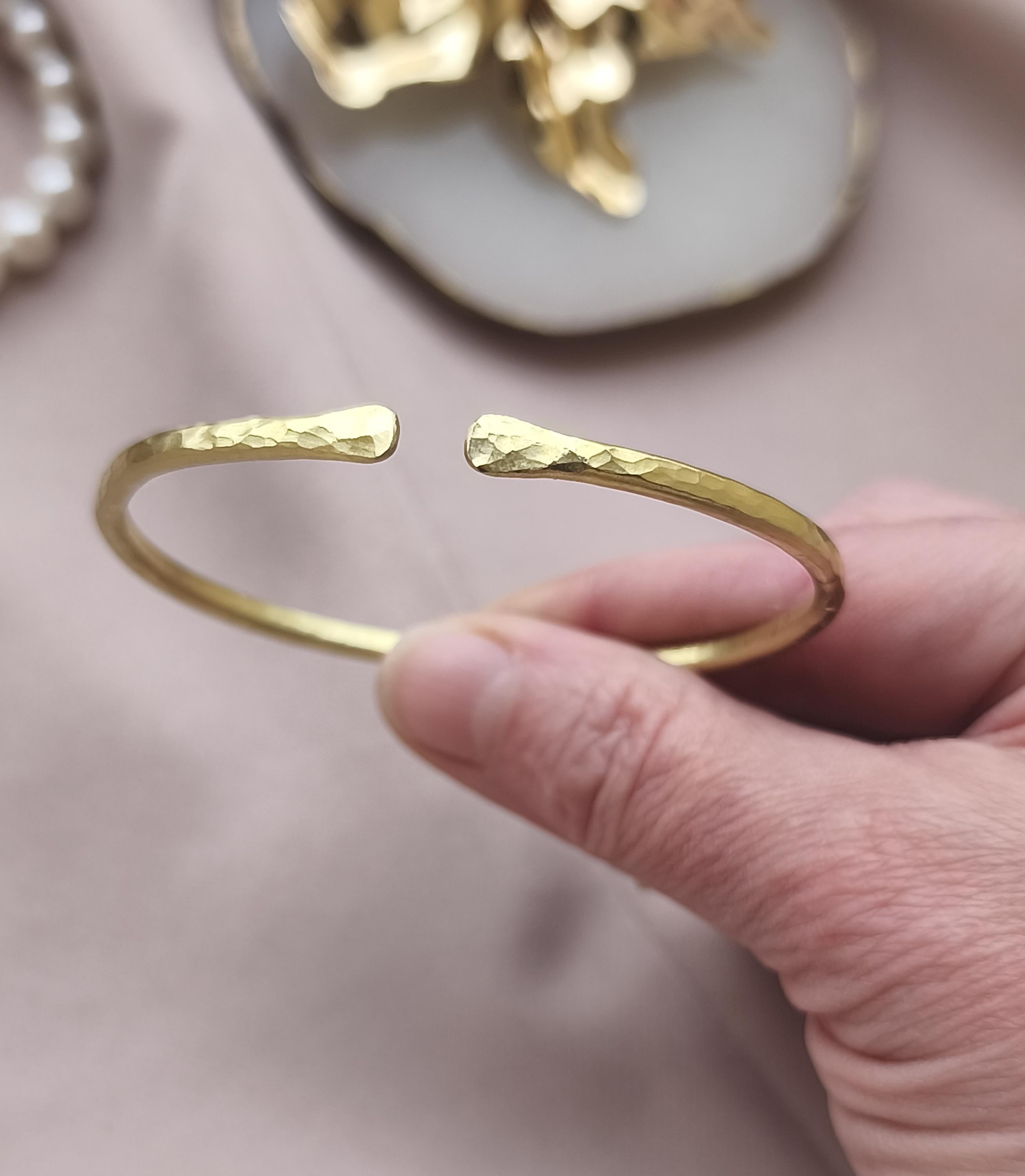 Minimalist Brass Cuff Bracelet