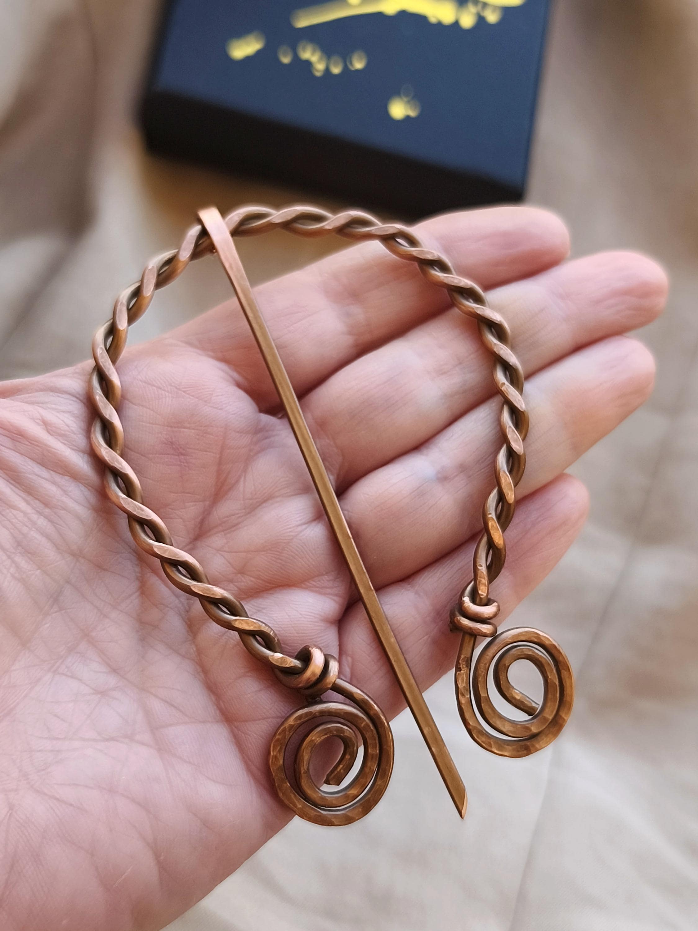 Celtic Fibula Brooch Copper
