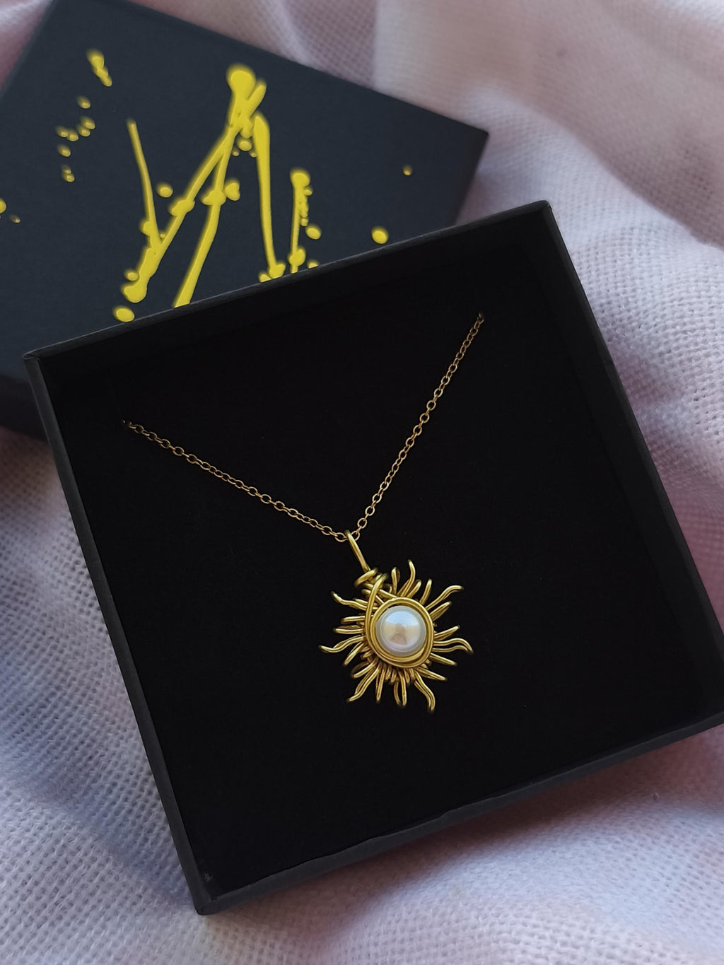Handmade Sun Pendant Necklace