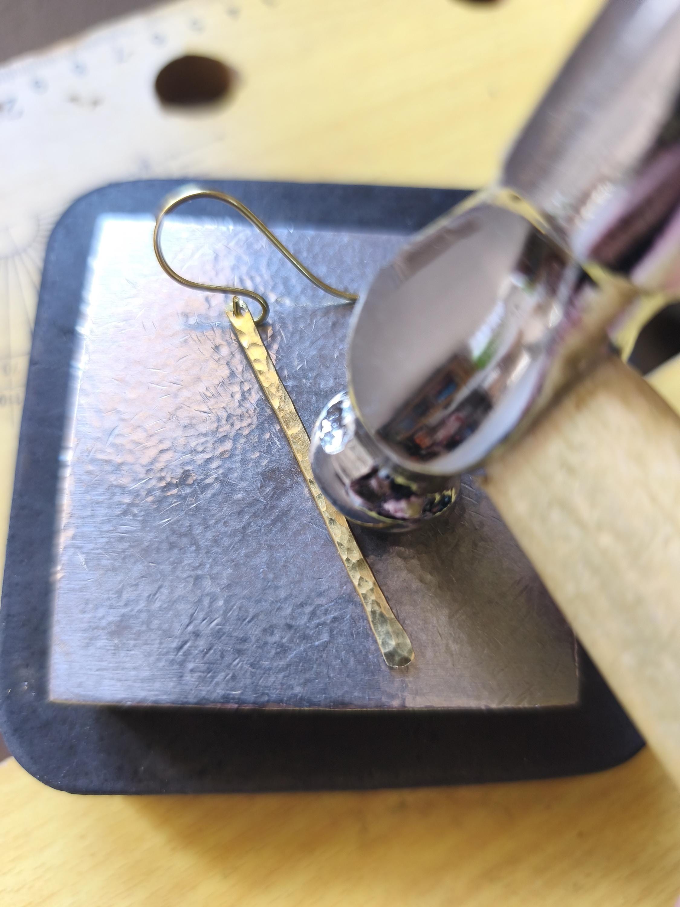 Minimalist Brass Bar Earrings