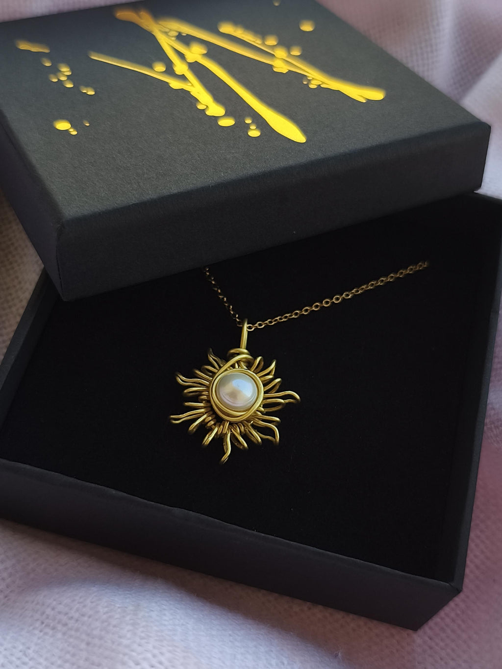 Handmade Sun Pendant Necklace
