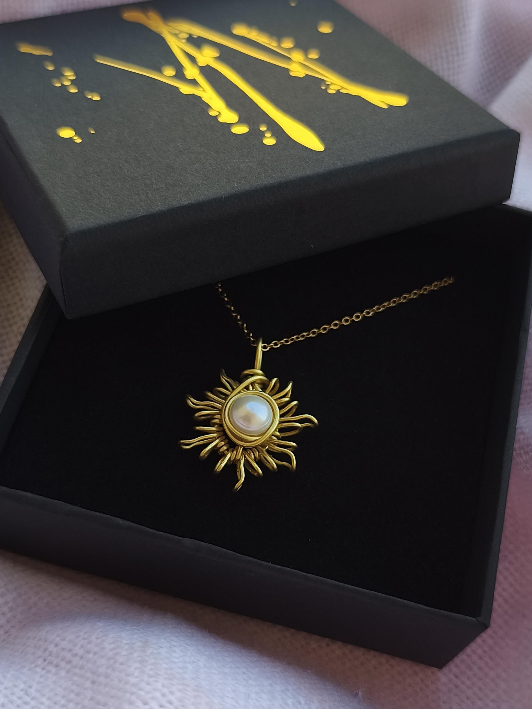 Handmade Sun Pendant Necklace
