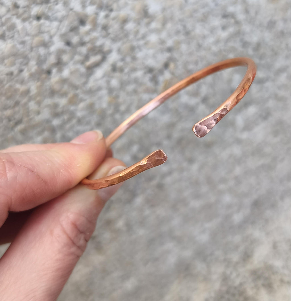 Hammered Copper Cuff Bracelet
