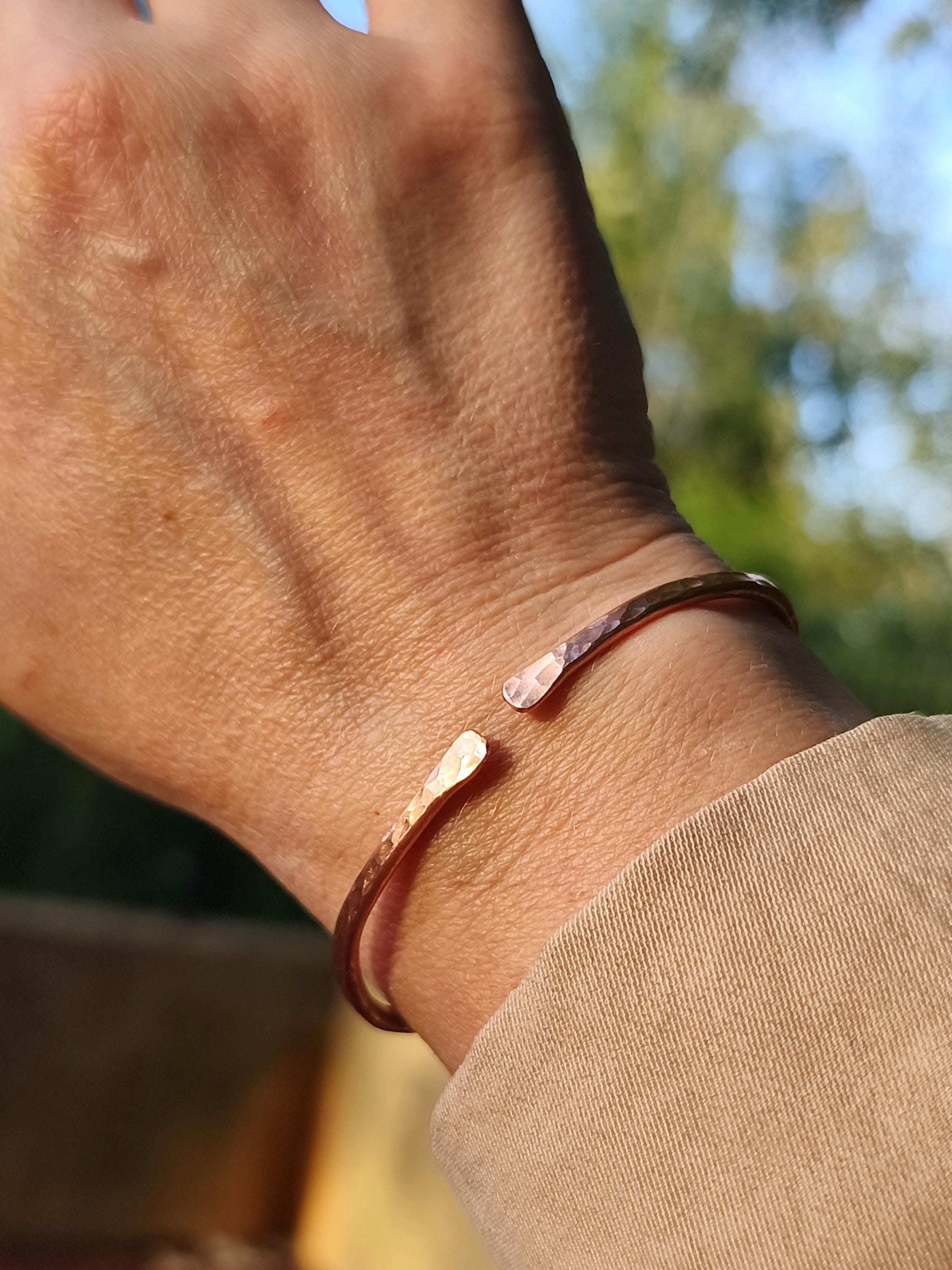 Hammered Copper Cuff Bracelet