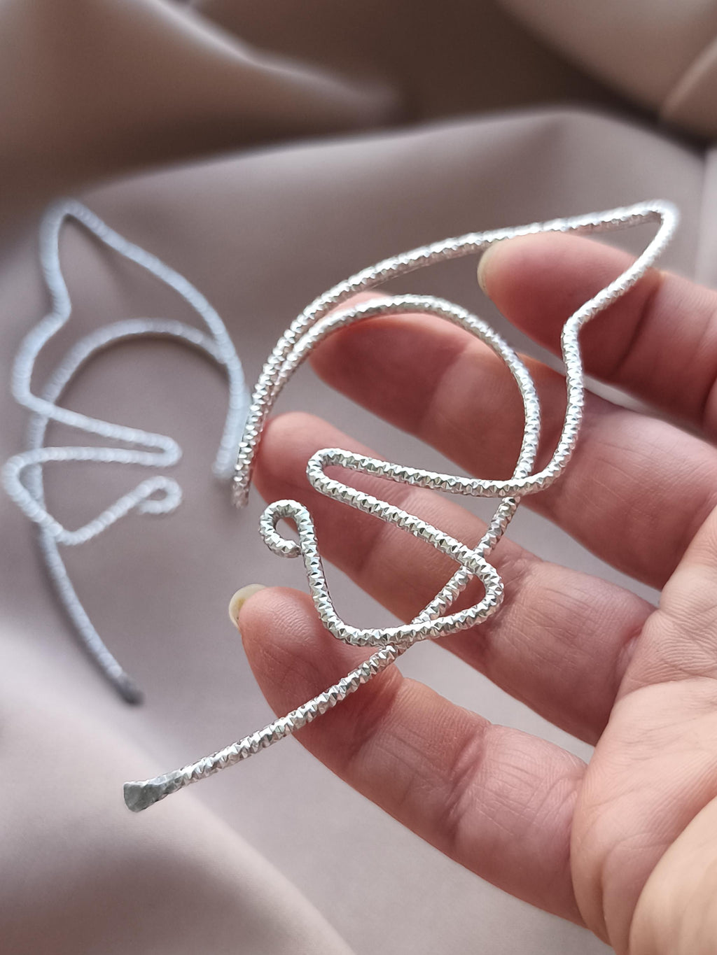 Butterfly Ear Cuff Pair Silver Tone
