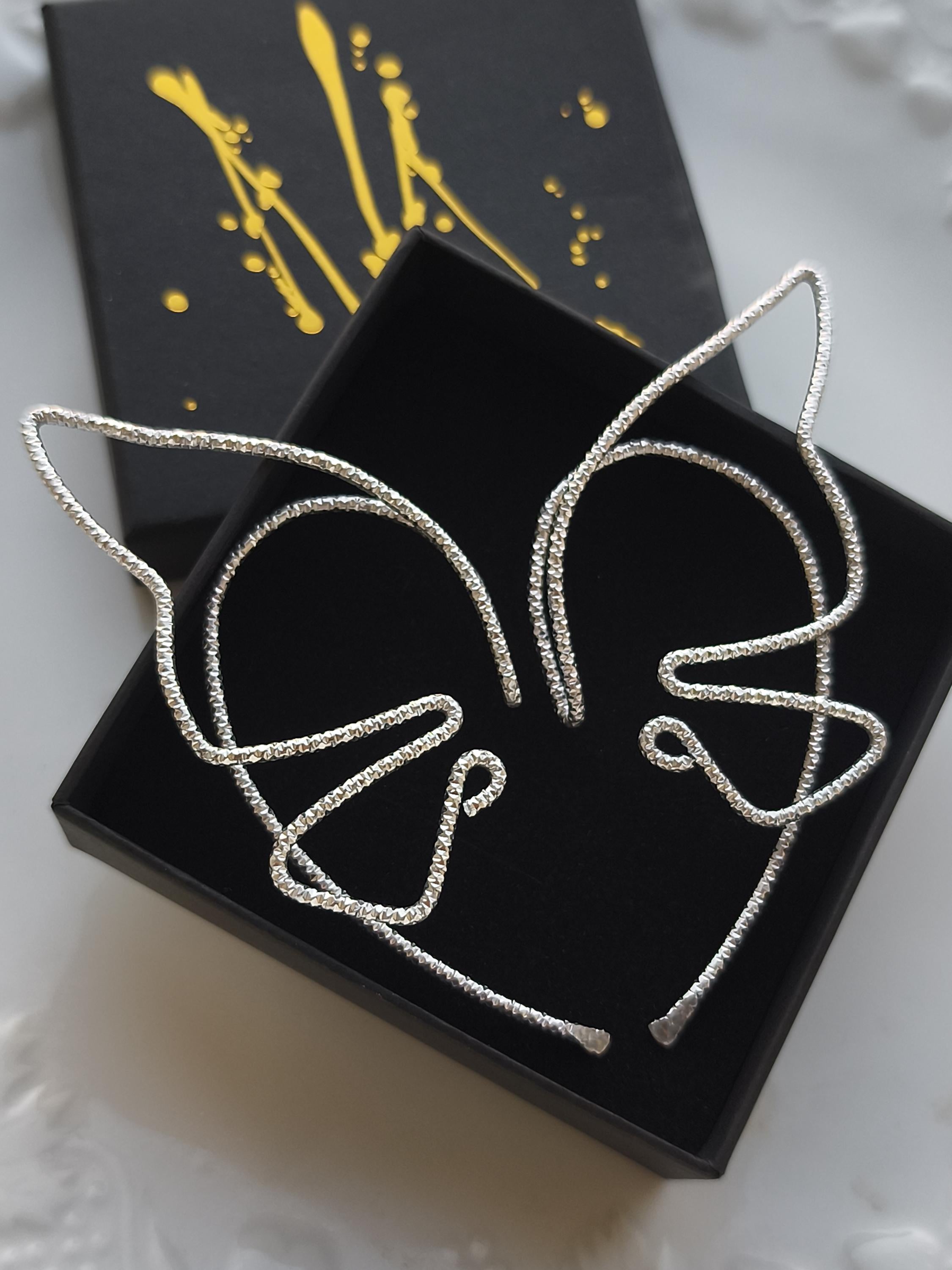 Butterfly Ear Cuff Pair Silver Tone