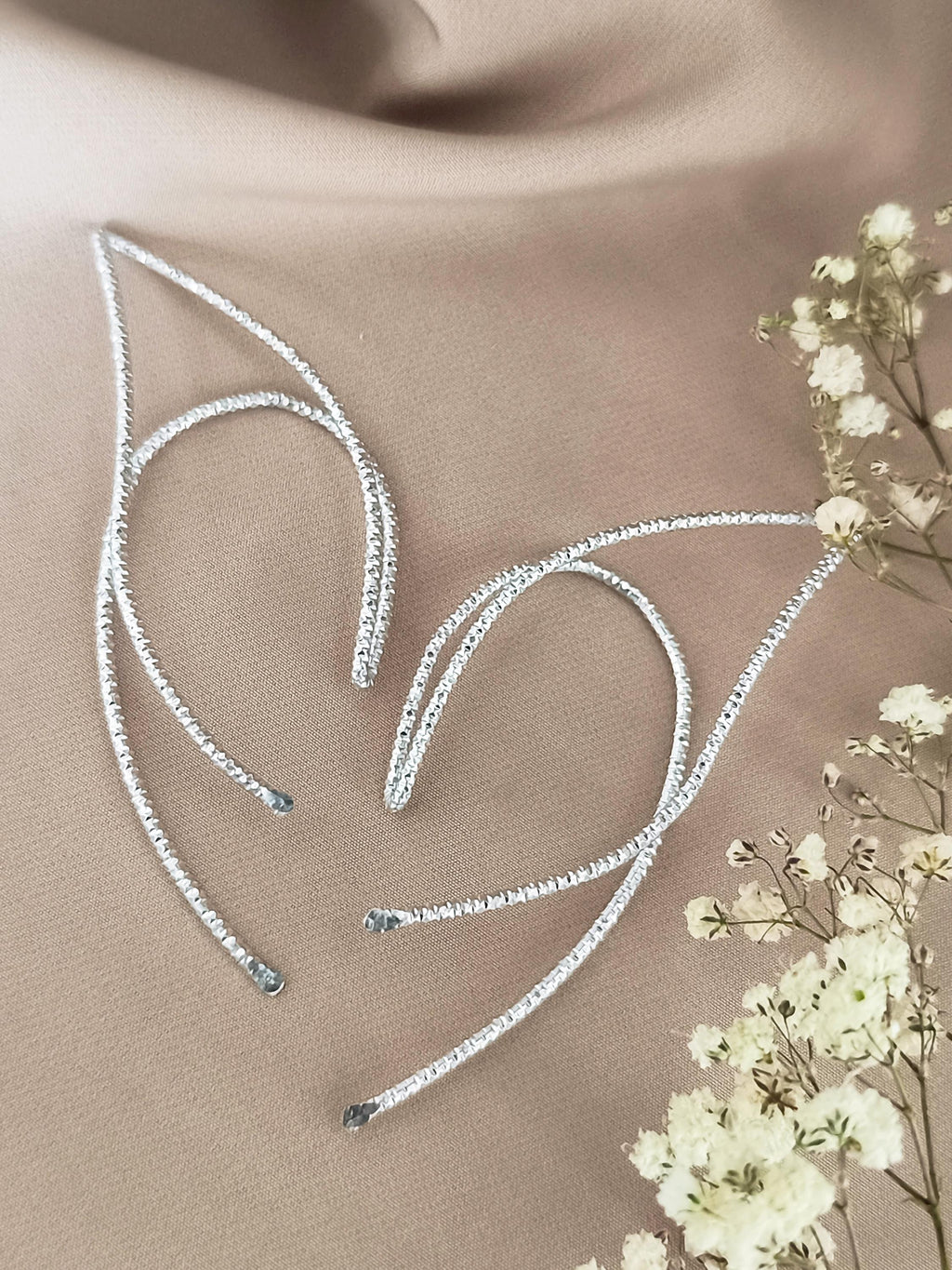 Elf Ear Cuff Pair Silver Tone
