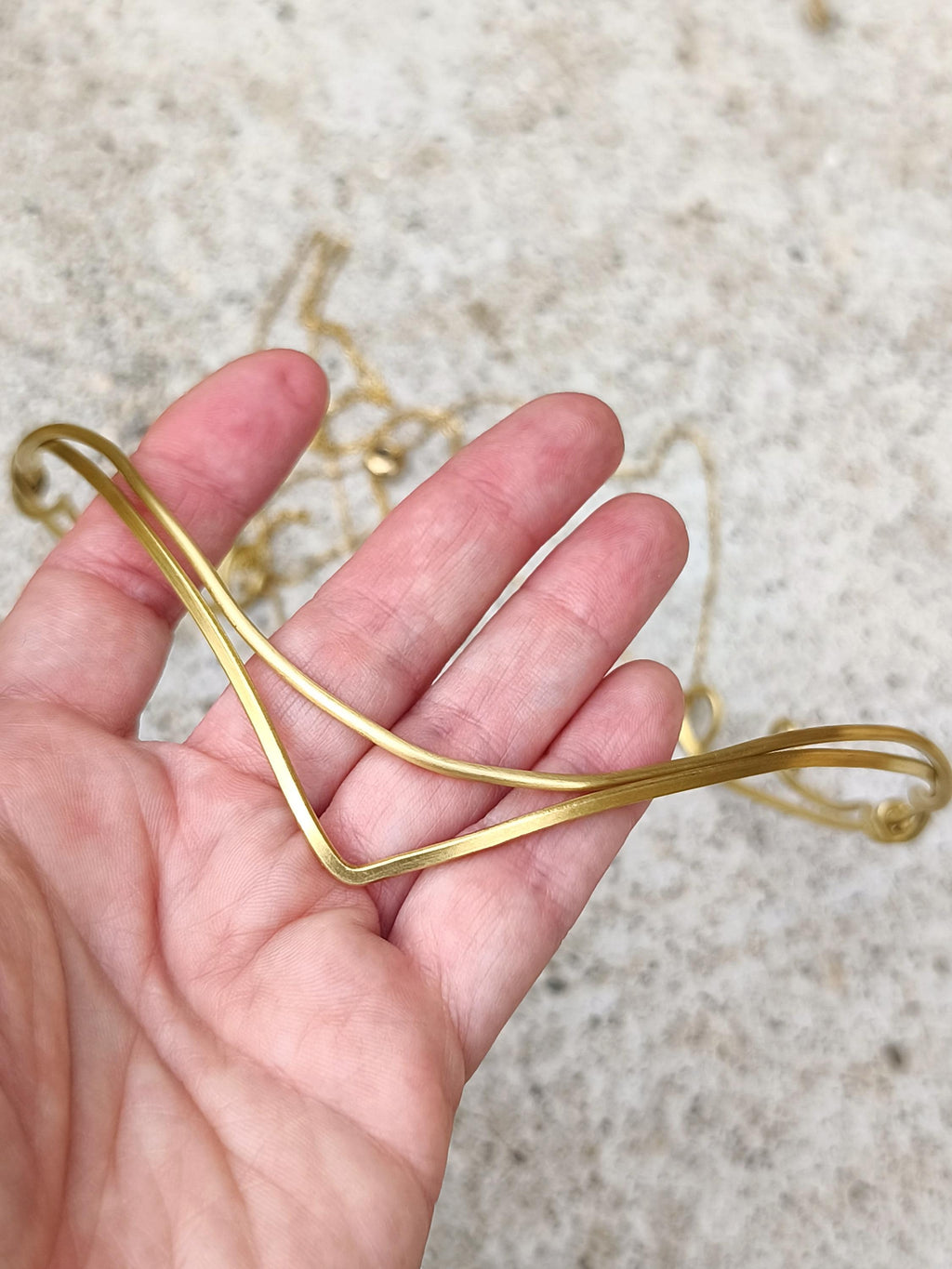 Elven Brass Tiara with Adjustable Crystal Chain