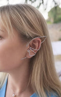Butterfly Ear Cuff Pair Silver Tone