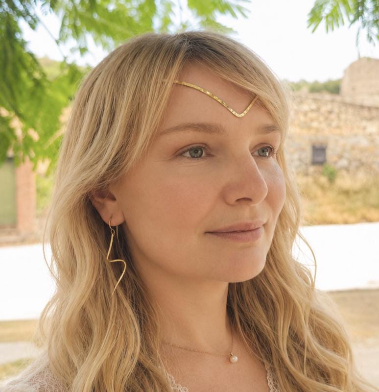 Elven Circlet Crown – Minimalist Hair Circlet – Renaissance Elf Headpiece – Steel Brass Copper