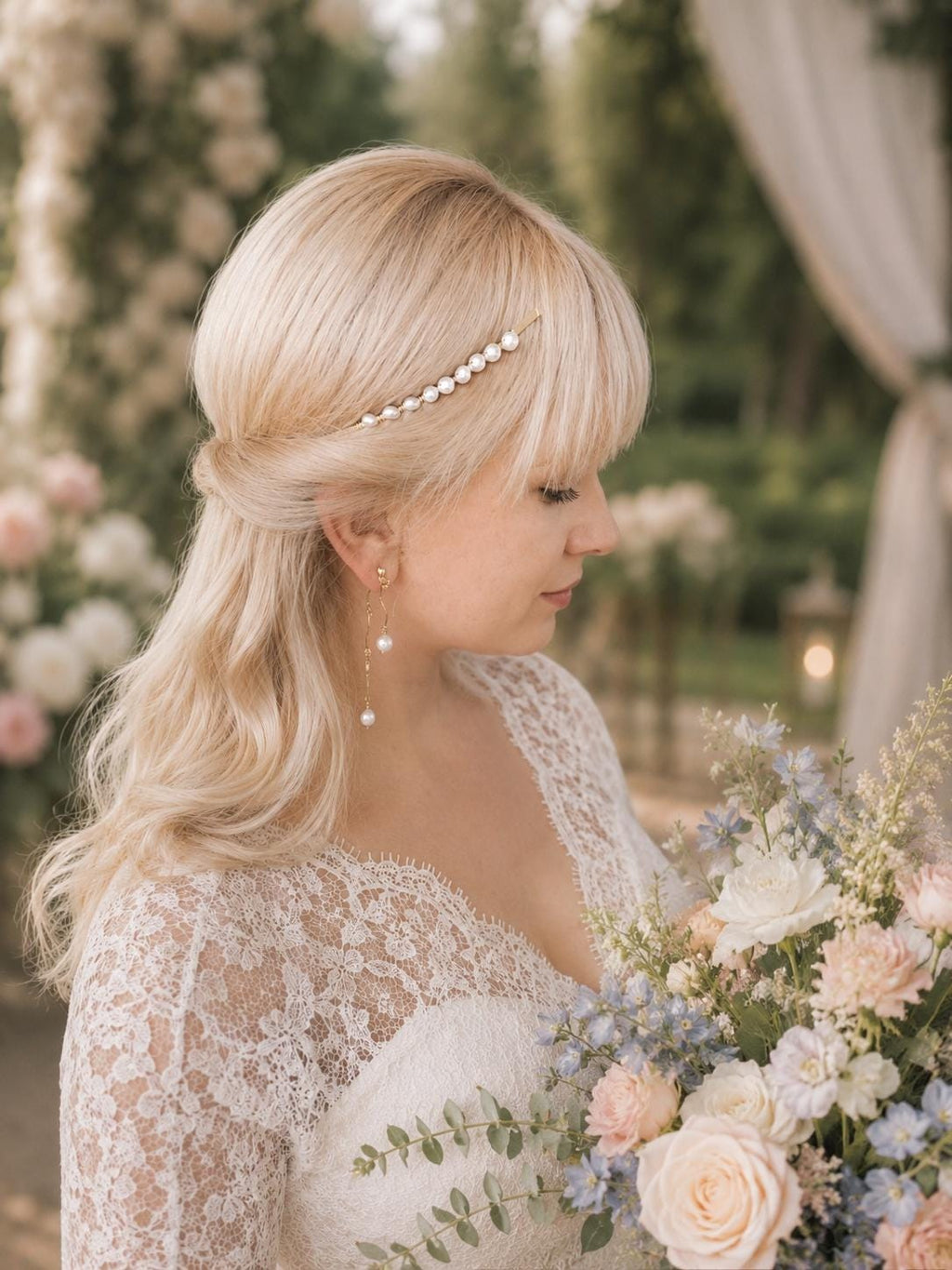 Pearl Hair Styling Tool, Pearl Halo Crown, Hair Shaping Tool, Bridal Hair Accessory, Braid Styling Tool, Brass or Steel